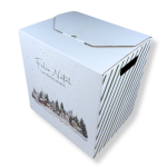 Caixa Cartão Cabaz Branca com Pegas 34x27x36cm Natal "Inverno Encantado" – Norpack - Image 2
