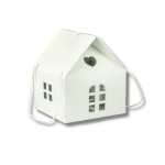 Caixa Cartão Casinha Branca c/ cordão 200x200x180mm – Norpack