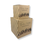 Caixa Cartão Cubo Presente Kraft Natal "Inverno Encantado"– Várias Medidas Disponíveis – Norpack - Image 7