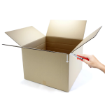 Caixa Cartão Duplo Modelo Americano Kraft Altura Ajustável 400x400x400mm (vincos ajustáveis de 100 até 400mm) – Norpack