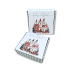 Caixa Cartão Presente/Cabaz Branca 20x20x7cm Natal "Viagem Encantada" – Norpack - Image 2
