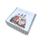 Caixa Cartão Presente/Cabaz Branca 20x20x7cm Natal "Viagem Encantada" – Norpack