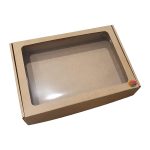 Caixa Cartão Kraft Presente Pastelaria c/Janela 29x21x6cm c/Impressão – Norpack