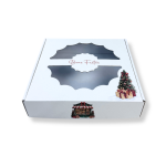 Caixa Cartão Branca Tartes / Bolos 26x26x6cm c/ janela "Doçura de Natal" – Norpack - Image 2