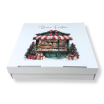 Caixa Cartão Branca Tartes / Bolos 30x30x7cm "Doçura de Natal" – Norpack - Image 2