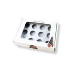 Caixa Cartão Branca 12 Brigadeiros 19,5x14,5x4,5cm c/ janela "Doçura de Natal" – Norpack - Image 4