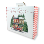 Caixa Cartão Cabaz Branca com Pega 38,4x32,5x11,5cm Natal “Clássico de Natal” – Norpack - Image 3