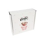 Caixa Cartão Micro Branco 140x140x50mm 6 brigadeiros s/ janela Dia dos Namorados Cupcake do Amor – Norpack - Image 2