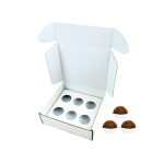 Caixa Cartão Micro Branco 140x140x50mm 6 brigadeiros s/ janela Dia dos Namorados Cupcake do Amor – Norpack - Image 3