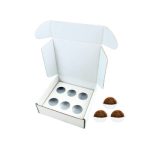 Caixa Cartão Micro Branco 140x140x50mm 6 brigadeiros s/ janela Dia dos Namorados Cupcake do Amor – Norpack - Image 6