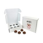 Caixa Cartão Micro Branco 140x140x50mm 6 brigadeiros s/ janela Dia dos Namorados Cupcake do Amor – Norpack
