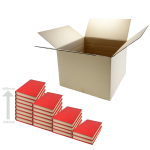 Caixa Cartão Duplo Modelo Americano Kraft Altura Ajustável 400x400x400mm (vincos ajustáveis de 100 até 400mm) – Norpack - Image 2