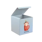 Caixa Cubo Branca ou Kraft 10x10x10cm NATAL "Caneca" – Norpack - Image 3