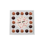 Caixa Cartolina Branca c/ Tampa PVC p/ 1 Bentô Cake + 16 Brigadeiros – Norpack - Image 2