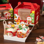 Caixa Cartolina 4 Cupcakes Natal 15,5x15,5x11cm Pack 5 unidades – Norpack