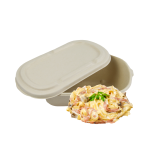 Caixa Alimentar Cana de Açúcar 1000ML c/Tampa 22x12.9x6.85cm - Take Away/Pastelaria/Bolos/Sushi – Norpack