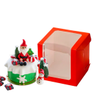 Caixa Cartolina Bolo / Bento Cake Vermelha 11x11cm Pack 15 unidades – Norpack
