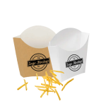 Caixa Cartão p/ Batatas Fritas 130x80x135mm - Take Away c/ Impressão – Norpack