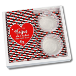 Caixa Cartolina Branca c/ Tampa PVC p/ Fondue Corações – Norpack - Image 2