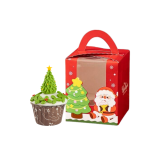 Caixa 1 Cupcake Natal 9x9x11cm Pack 5un. – Norpack