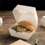 Caixa Cartão Hambúrguer Branco 13x12,5x6cm Pack 50 - Take Away – Norpack - Image 4