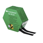 Dual Lock - Sistema de União Reposicionável Preto SJ352 (SJ3526 + SJ3527) c/ Adesivo - Cx de 2 Rolos 25mmx5mts – Norpack