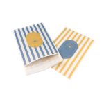 Envelope Almofadado nº 3 Branco Coleção Verão Riscas Azuis e Amarelas – Norpack - Image 4