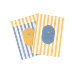 Envelope Almofadado nº 3 Branco Coleção Verão Riscas Azuis e Amarelas – Norpack