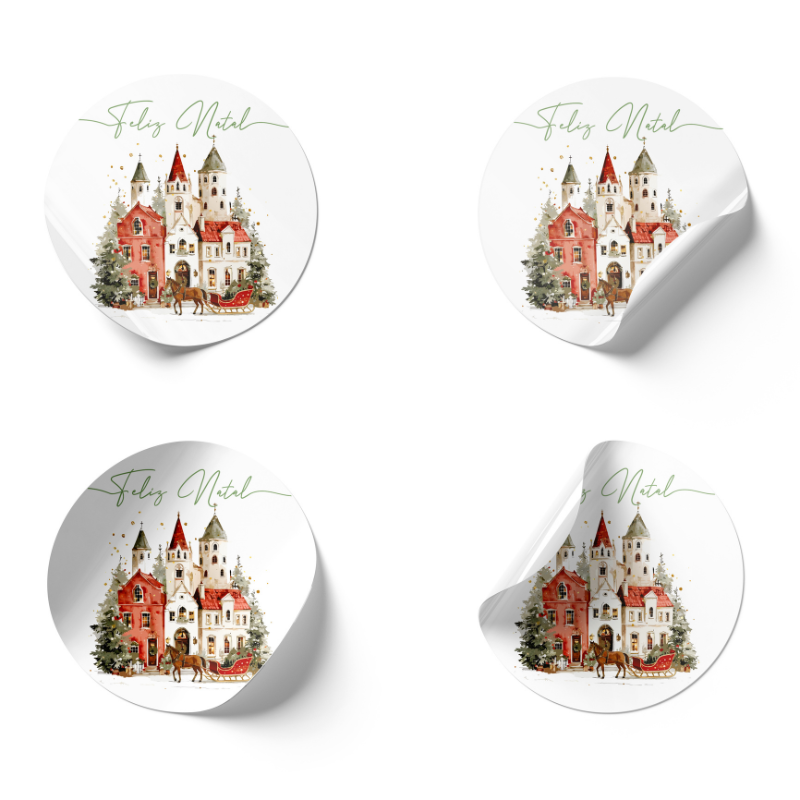 Etiqueta-Viagem-Encantada.png Etiquetas Adesivas Brancas NATAL Redondas 4,5cm "Viagem Encantada"– Pack 52 uni. – Norpack - Image 1