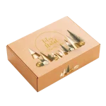 Caixa Presente/Cabaz Kraft NATAL "Floresta Pinheiros Dourados" - Várias Medidas Disponíveis – Norpack