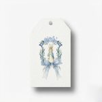 Etiquetas de Presente Páscoa com uma Moldura Floral e Coelho - Pack 48unid – Norpack