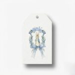 Etiquetas de Presente Páscoa com uma Moldura Floral e Coelho - Pack 48unid – Norpack - Image 4