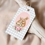 Etiquetas de Presente Páscoa com Moldura com Coelhos e Ramos- Pack 48unid – Norpack - Image 6