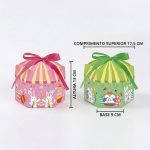 Caixa Presente Hexagonais Páscoa Padrão de Coelho da Páscoa 15,5x9x12cm- Pack 12unid – Norpack - Image 2