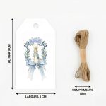 Etiquetas de Presente Páscoa com uma Moldura Floral e Coelho - Pack 48unid – Norpack - Image 3