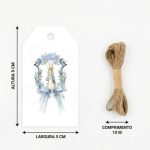 Etiquetas de Presente Páscoa com uma Moldura Floral e Coelho - Pack 48unid – Norpack - Image 6