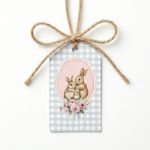 Etiquetas de Presente Páscoa com Moldura com Coelhos e Ramos- Pack 48unid – Norpack - Image 5