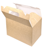 Caixa Presente/Lunch Box Cartolina Kraft Lisa 22,5x14,5x15cm - Take Away/Presente/Pastelaria/Bolos – Norpack - Image 6