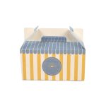 Lunch Box Branca 18x12x9cm Coleção Verão Riscas Azuis e Amarelas – Norpack - Image 3