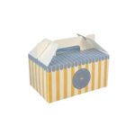 Lunch Box Branca 18x12x9cm Coleção Verão Riscas Azuis e Amarelas – Norpack - Image 4