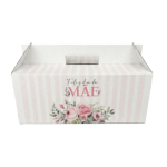Caixa Cartão Lunch Box Branca 32x21,5x12,5cm Dia da Mãe Riscas Rosa – Norpack - Image 4