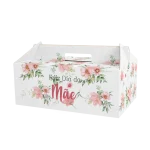 Caixa Cartão Lunch Box Branca 32x21,5x12,5cm Dia da Mãe - Flores – Norpack - Image 2