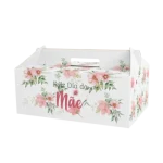 Caixa Cartão Lunch Box Branca 32x21,5x12,5cm Dia da Mãe - Flores – Norpack - Image 4