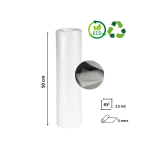 Mini Rolo de Plástico Bolha de Ar c/ Espuma 50cmx5mtrs Proteção para Envios, E-commerce, Obras e Mudanças – Norpack