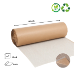 Mini Rolo de Plástico de Bolha de Ar c/ Kraft ♻️Reciclado 50cmx5mtrs– Proteção para Envios, E-commerce e Mudanças – Norpack