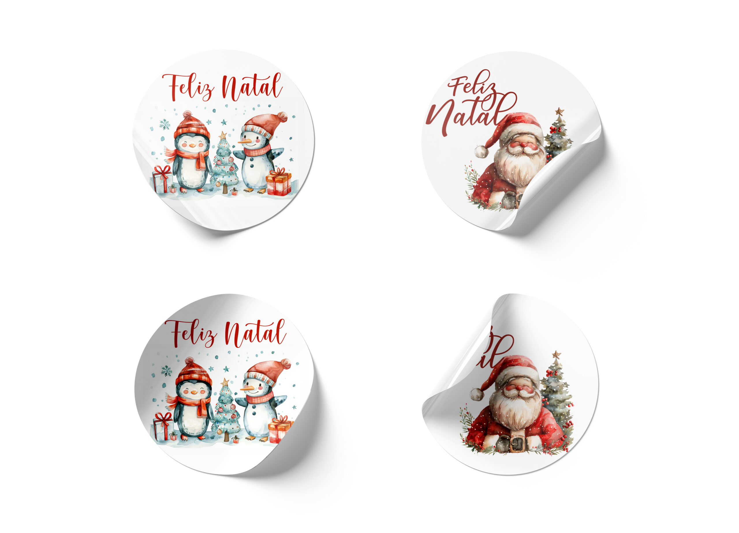 Mockup-etiquetas-natal-2024-scaled-1.jpg Etiquetas Adesivas Brancas Redondas 4,5cm Pinguim / Pai Natal Pack 52 unidades – Norpack - Image 1