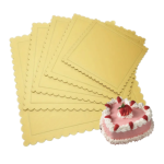 Base / Bandeja para Bolos/Pastelaria Quadrada Ouro 20cmx20cm (2mm) – Norpack - Image 5