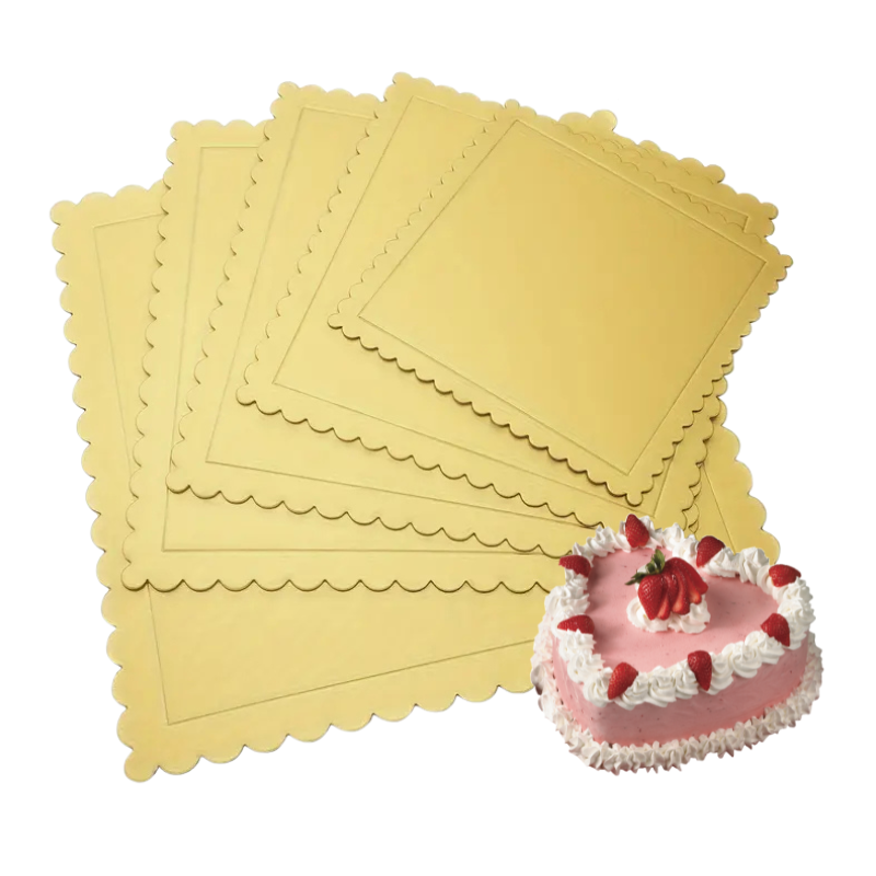 Novos-Produtos-17032025-4.png Base / Bandeja para Bolos/Pastelaria Quadrada Ouro 20cmx20cm (2mm) – Norpack - Image 1