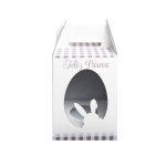 Caixa Cartão Branca Ovo c/ janela 12x12x15,5cm 250grs. Páscoa Família Coelhos – Norpack - Image 3