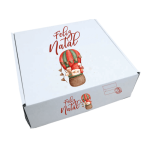 Caixa Presente/Cabaz NATAL Branca "Pai Natal no Balão" - Várias Medidas Disponíveis – Norpack